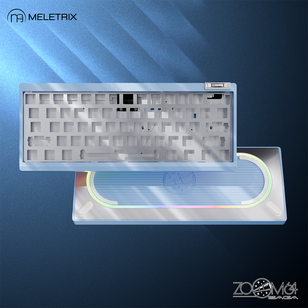Zoom64 Case Kit (Cloud Mist Blue) + WS Flux Switches(63 pcs)