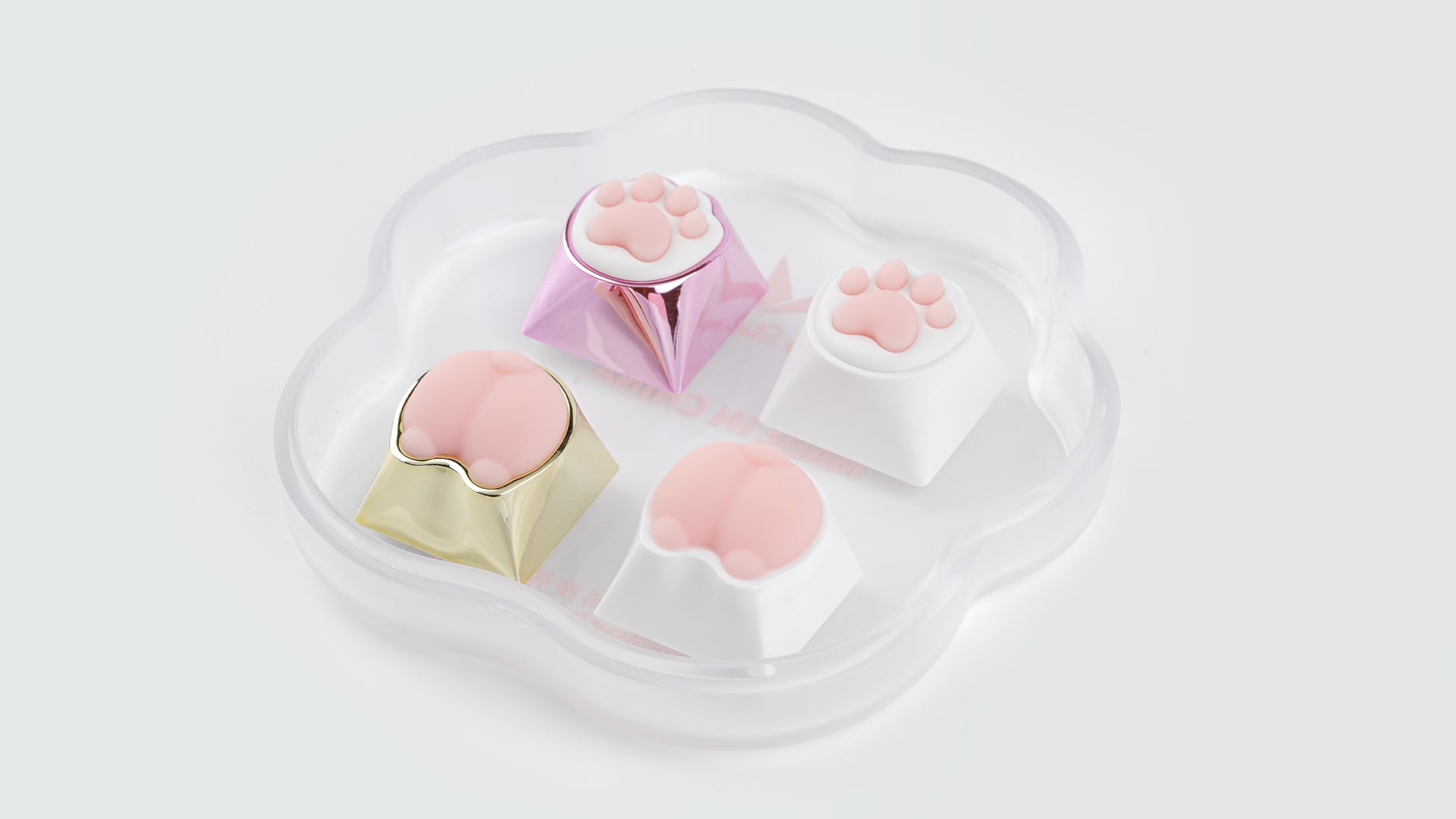 In Stock] Kitty & Corgi Artisan Keycaps Pack-4 Pcs