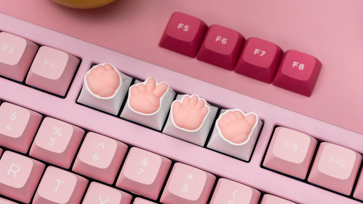 [In Stock] Rock-Paper-Scissors Novelites Keycaps Pack-4 Pcs