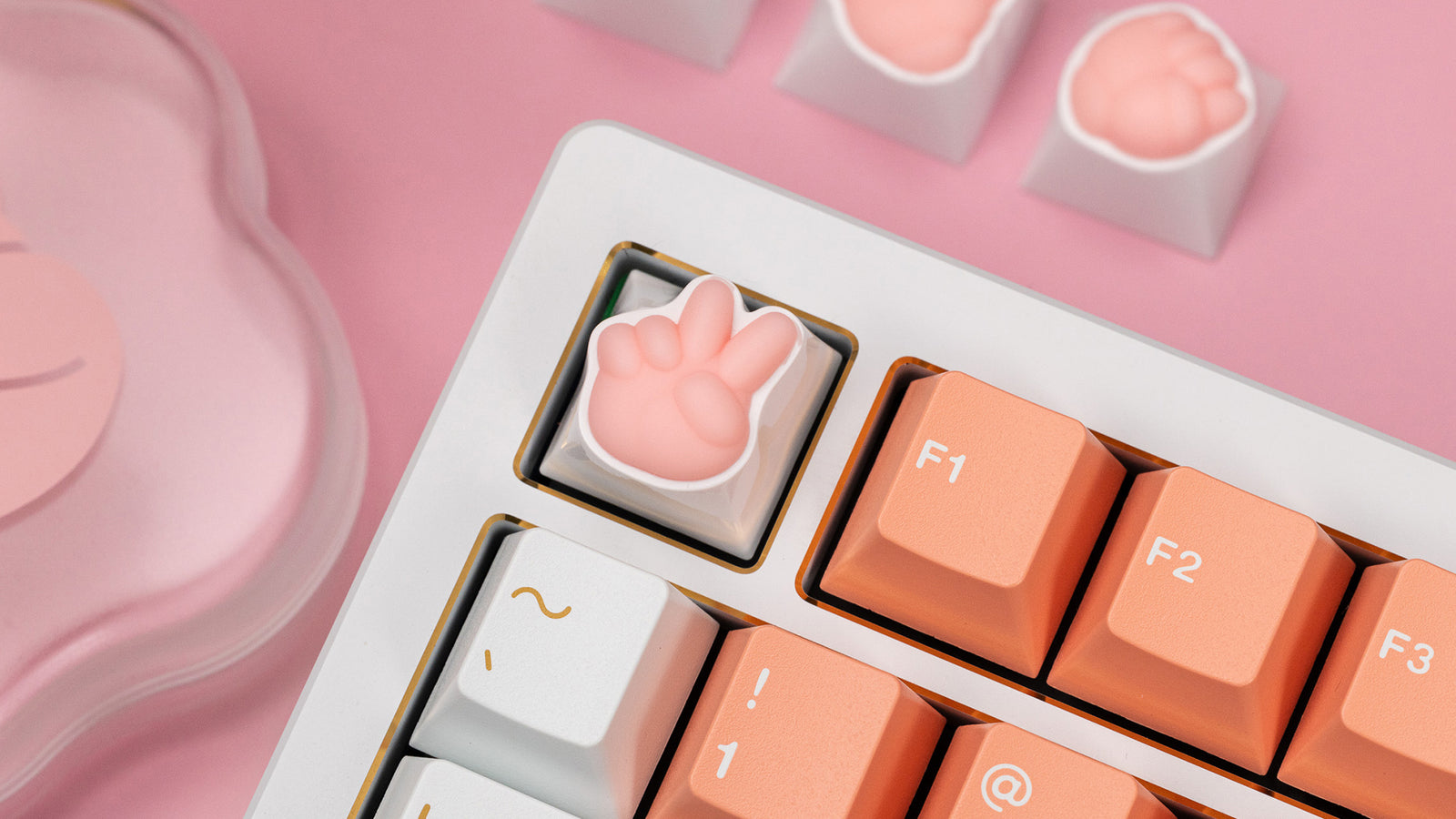 [In Stock] Rock-Paper-Scissors Novelites Keycaps Pack-4 Pcs