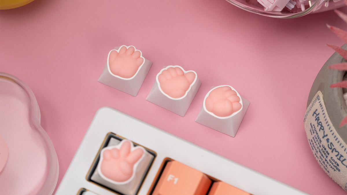 [In Stock] Rock-Paper-Scissors Novelites Keycaps Pack-4 Pcs