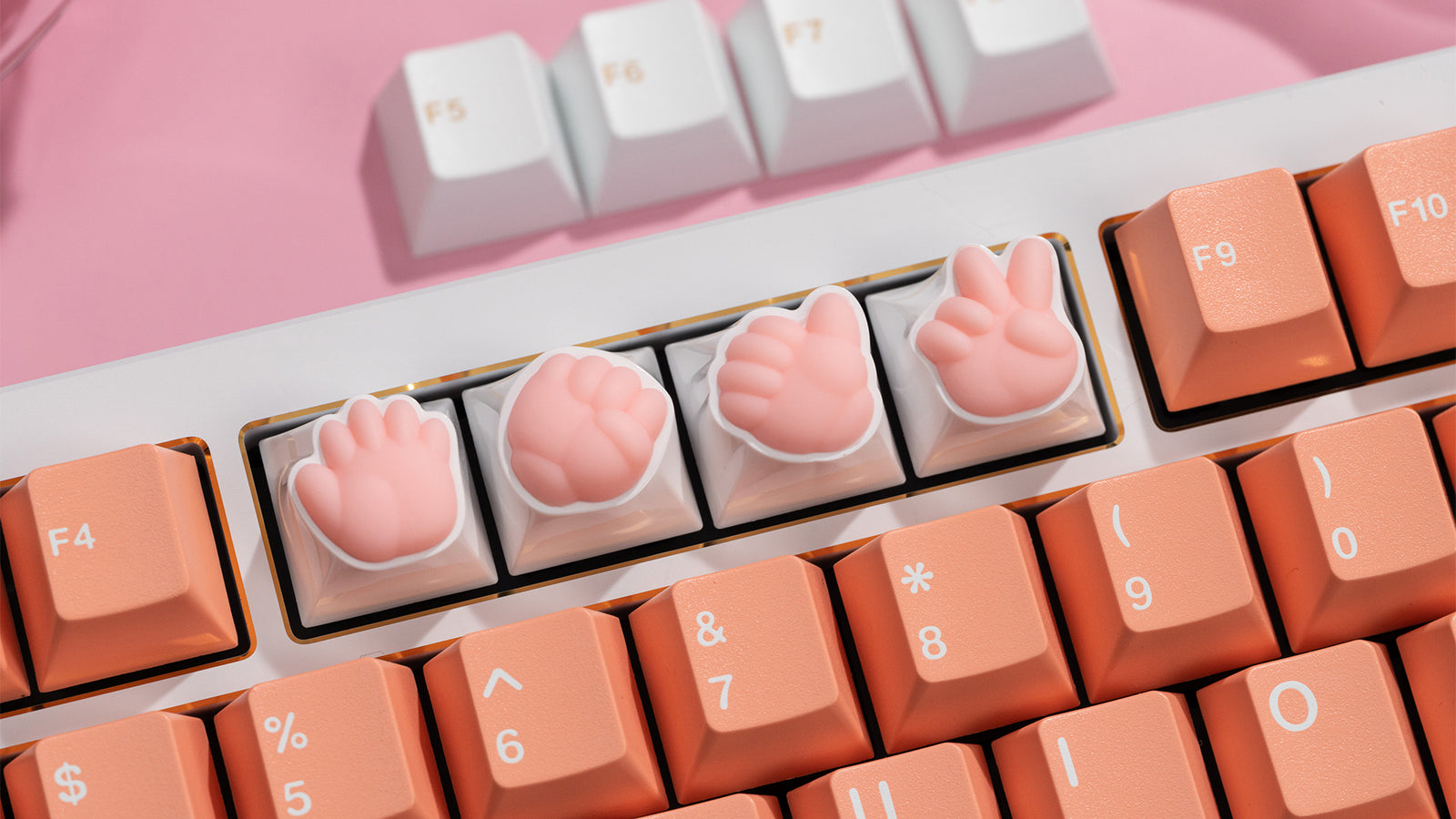 [In Stock] Rock-Paper-Scissors Novelites Keycaps Pack-4 Pcs