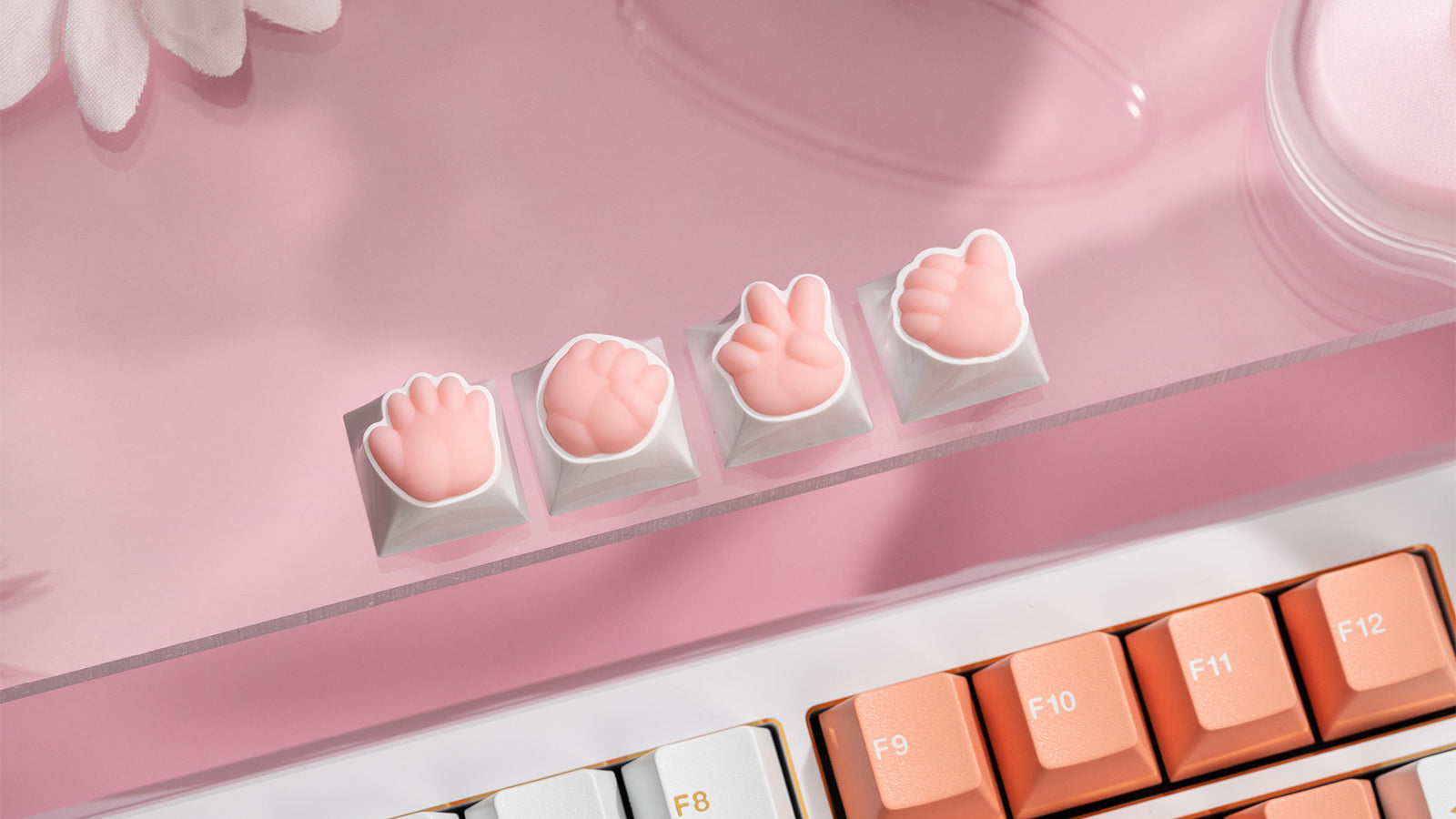 [In Stock] Rock-Paper-Scissors Novelites Keycaps Pack-4 Pcs