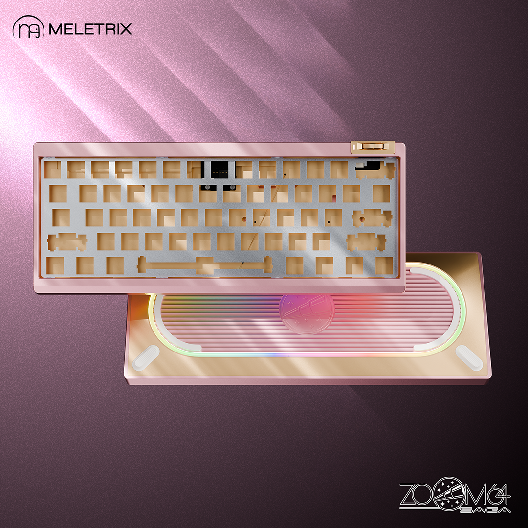 Zoom64 Case Kit (Sakura Pink) + WS Flux Switches(63 pcs)